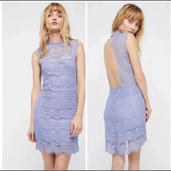 Free People Intimately NWT Lake Daydream Lace Bodycon Dress Size XS - Picture 1 of 9